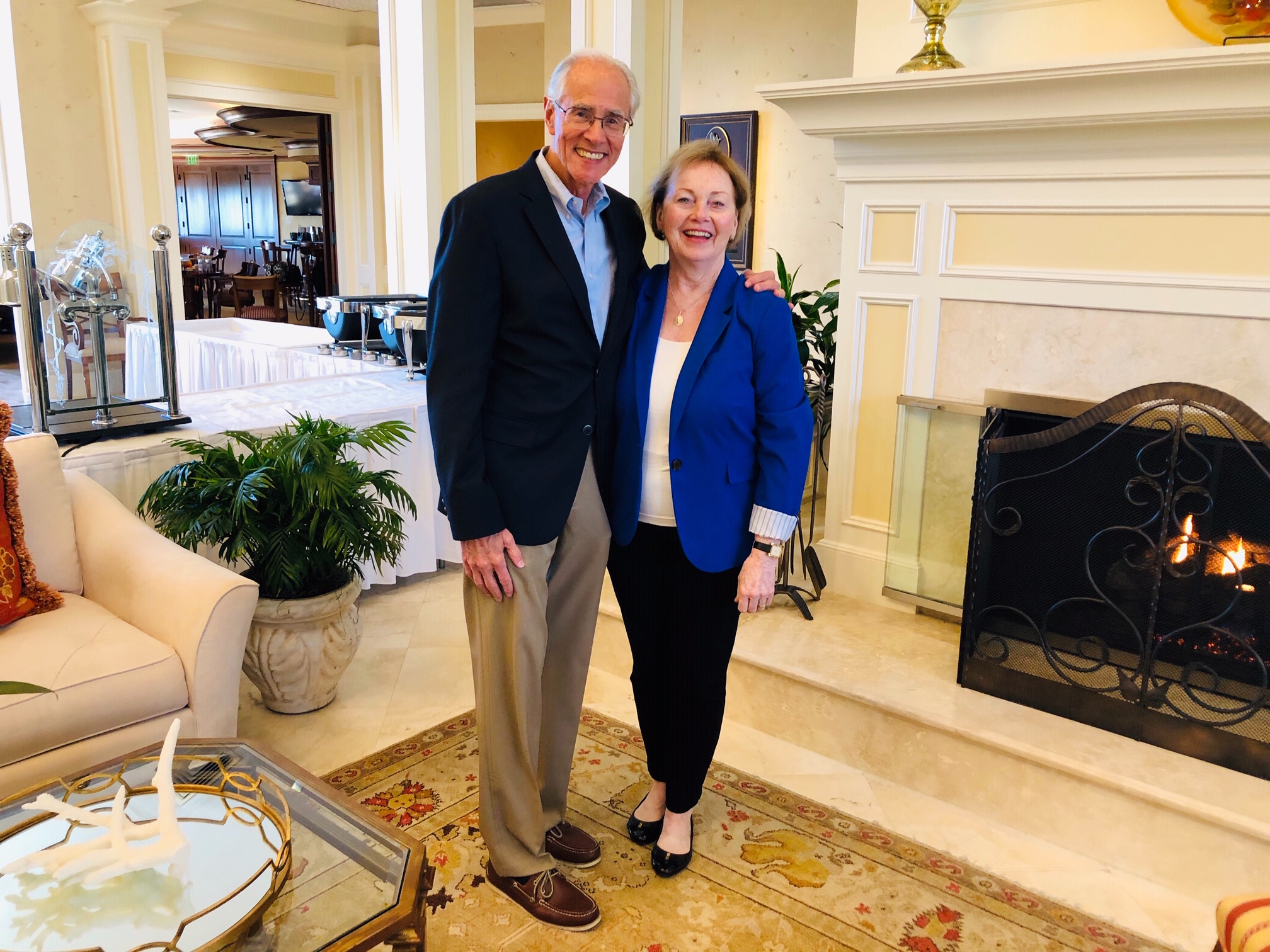 Tom with Kay on book tour in Florida, January, 2019