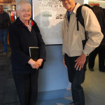 Thomas C. Sanger with Athenia survivor Heather Donald Watts, 76, at Maritime Museum of the Atlantic, Halifax, N.S., Canada. (5/4/2012)